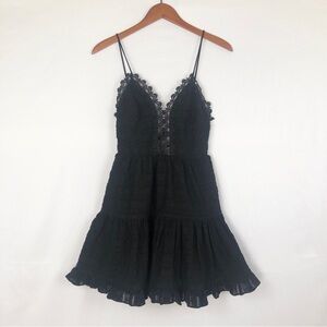 NEW Finders Keepers Sofia Dress Babydoll Lace Black Size XS Tiered
